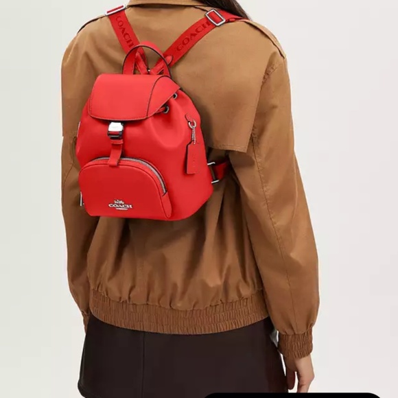 New❤️ Coach Red Backpack🎒 - Picture 1 of 4